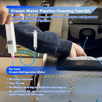 Refrigerator Cleaning Tool Kit - Frozen Water Pipe Tool - 36in - for Quickly and Easily Unfreeze Your Refrigerator Water Dispenser - Universal Works On All Fridge Brands