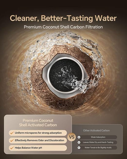 Vancepic QR800 Under Sink Osmosis Water Filter System, 800GPD RO Water Purifier with Faucet, Touch Control, 2:1 Pure to Drain Ratio, Fast Flow Rate 0.55 GPM for Kitchen, Includes Leak Detection