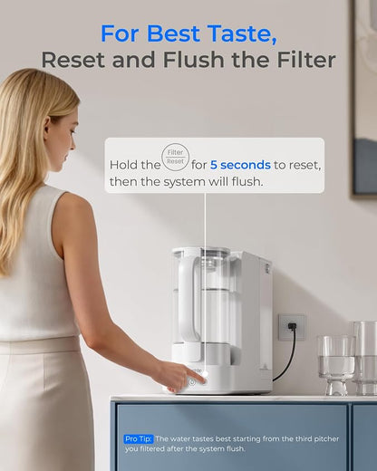Waterdrop C2RFL Filter, Replacement for C2SL RO System, 1-Year Lifetime | Alkaline Mineral Filter, NSF/ANSI 372 Certified, Balanced Water Quality, Easy Replacement, Long lifespan