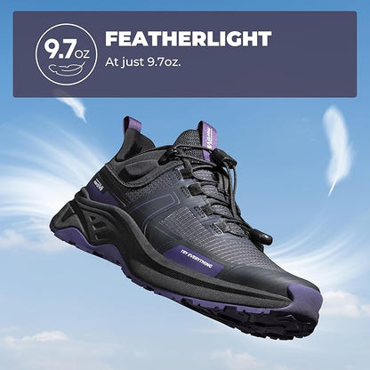 NORTIV 8 Women's Lightweight Hiking Shoes Quick Laces Outdoor Fashion Sneakers Gladiator