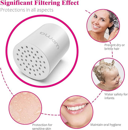 Enhanced Formula Multi-Stage Shower Filter Cartridge,High output Universal replacement filter cartridge, Remove Chlorine Heavy Metals and Other Sediments, Reduces Dry Itchy Skin, Dandruff（Pack of 4)