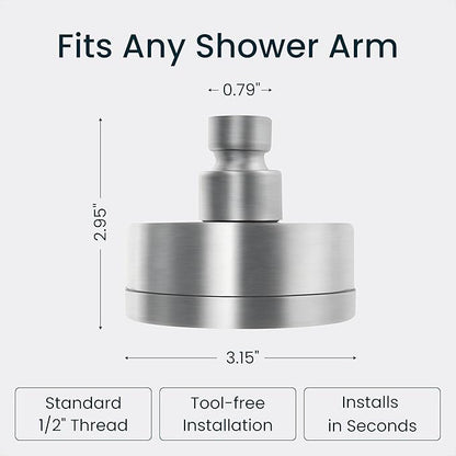 LAIFsolutions Swivel Shower Head for Vortex-Action Shower Filter – Advanced Purification with Copper-Zinc KDF for Hard Water – Reduces Chlorine & Heavy Metals – Revitalizes Skin & Hair (Sprayer)