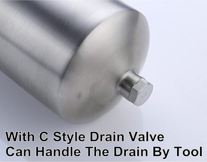 Amwater 304 Stainless Steel Filter Housing for Filter Cartridge, Water Filter Housing for Whole House Water Purification of Stainless Steel 304 (10" C Housing-1 NPT)