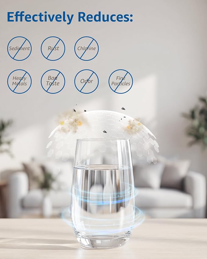 Replacement for Zero Water Pitchers and Dispenser ZR-001, 6 Count | Replacement for ZR-001 ZR-004 ZP-006 ZR-017, Five-Stage Filter System, Reduce Lead, Chromium, PFOA/PFOS by GAMOTH