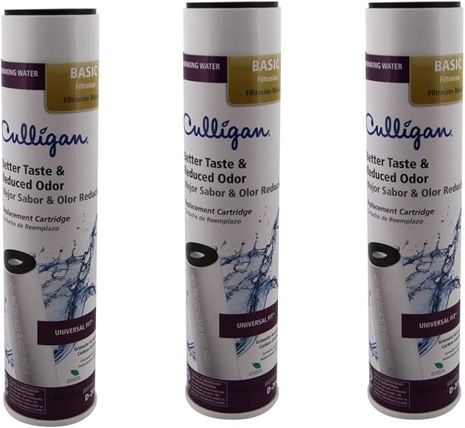 Culligan D-20A Basic Drinking Water Filtation Replacement Cartridge, 1,000 Gallons, 3 Pack