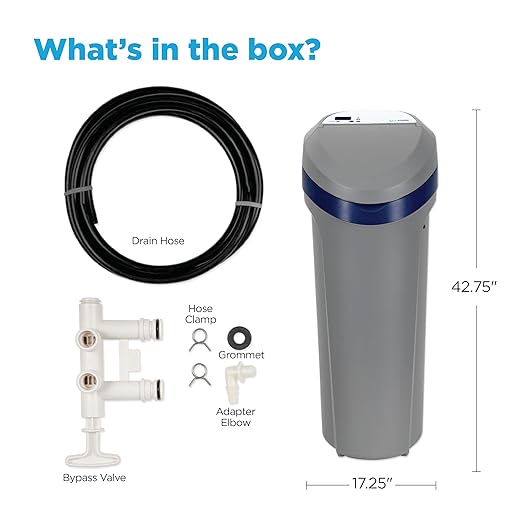 EcoPure EPH130 Whole House Water Softener & Filtration System – 2-in-1 Design for Soft Water & Better-Tasting Drinking Water, AutoSense AI Technology