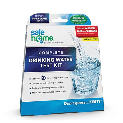 Safe Home® Complete Drinking Water Test Kit – DIY Screening for 14 Parameters + Optional Testing at Our EPA-Certified Lab for up to 48 Parameters – Made in the USA