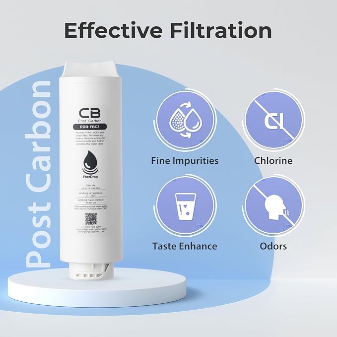 PureDrop PDR-F5-3CUW 2-Year Replacement Filter Cartridges for PDR-3CUW Ultra-Filtration Under Sink Water Filter System