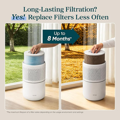 LEVOIT Core 300-P Replacement Filter for Air Purifier Smoke Remover, Genuine Core300S-P Filters, Supports HEPA Sleep Mode, High-Efficiency Activated Carbon, Core 300-RF-SR, 1 Pack, Blue