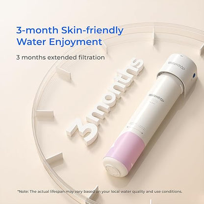 Waterdrop BFU1 Bathroom Sink Filter for Skincare, Strontium-enriched, Water Softner, Reduce 99.9% of Harmful Substance in Bathroom Sink Faucet, Reduces Skin Redness and Irritation