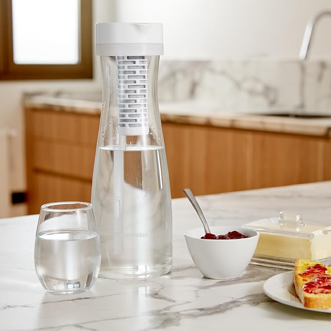 Tappwater PitcherPro with SMR (4-Refill) – 1.45L Glass Water Pitcher, Instant Filtration with Added Essential Minerals, Removes Limescale & 80+ Substances, Elegant Design