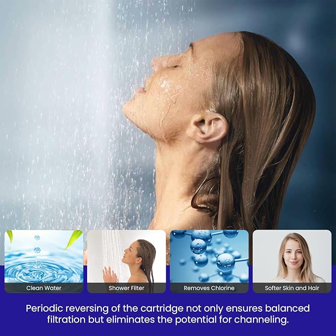 Crystal Quest Shower Filter with Head, Shower Head Filter for Hard Water, Shower Water Filter Removes Chlorine, chloramines & VOCs, Filter Shower Head, Improves Skin & Hair, Long-Lasting - Black