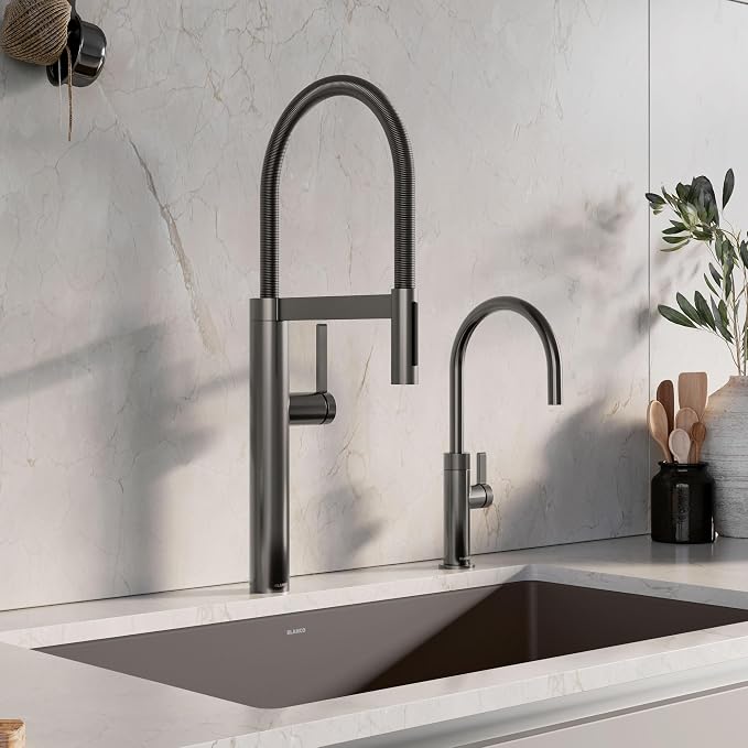 Blanco 527492 Culina II Beverage Faucet with Optional Filtration System - 1.5 GPM - Satin Dark Steel