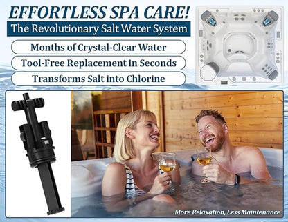 Salt Water chlorination System Cartridge Replacement for Spas & Hot Tubs/Hot Spring Highlife/Limelight,Chlorine-Generating Filter for Gentle,Soft Fresh Water to Helps Combat Dry Eyes&Itchy Skin,1Pack