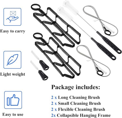 Patelai 8 in 1 Hydration Bladder Cleaning Kit Includes 3 Different Brushes and Drying Collapsible Bladder Frame, Water Reservoir Backpack Cleaning Kit