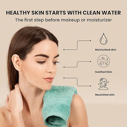 Faucet Filter – Bathroom Sink Faucet Filter for Men & Women’s Skincare, Vitamin C–Infused, Reduces Chlorine, Advanced Filtration for Hydrated Skin, Hard Water Softener (Black)