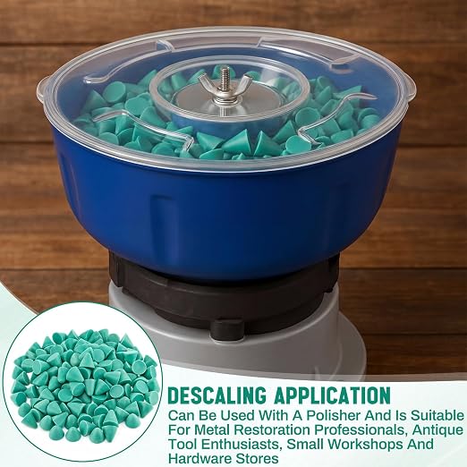 Novabright 1 Pack 6.6 lb Rust-Cutting Resin Abrasive Tumbler Media for Nut, Bolts and Glass (0.79 x 0.79 x 0.79 Inch,Conical)
