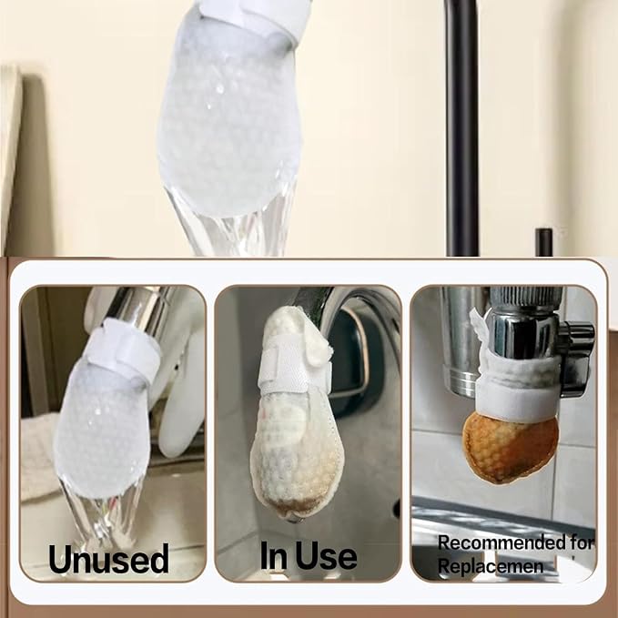 2026 New Faucet Filter Cotton Bag, 100pack Faucet Filter Bag for Filtering tap Water, Cotton Filter Bag for Faucet, Kitchen Sink (100PCS)