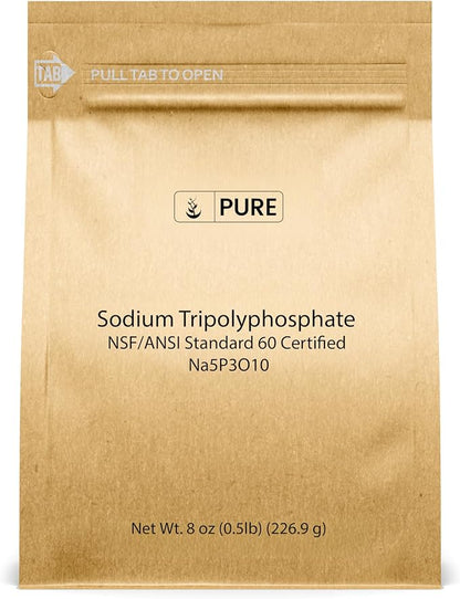 Pure Original Ingredients Sodium Tripolyphosphate Powerful Cleaning Agent, Water Softener, Laundry Additive (8 Ounce)