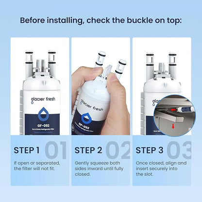GLACIER FRESH FPPWFU01 Frigidaire PurePour Water Filter Replacement, 2 Pack | Compatible with Electrolux EPPWFU01, PureAdvantage PurePour PWF-1, NSF 42 Certified