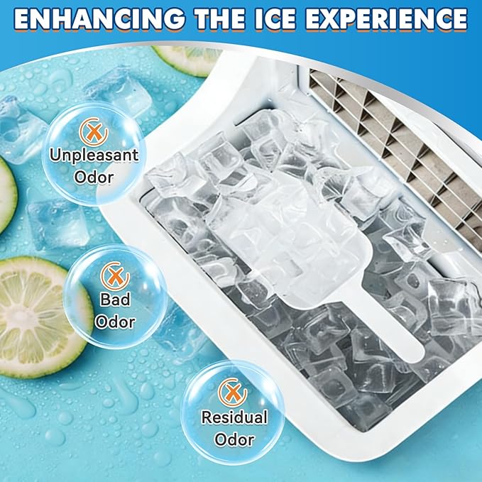 Ice Machine Cleaner, 36 Pack Ice Maker Cleaner for Crystal Clear Ice, Ice Machine Descaler Tablet for Most Countertop, Remove Hard Water and Mineral Buildup (36.01Count (Pack of 1))