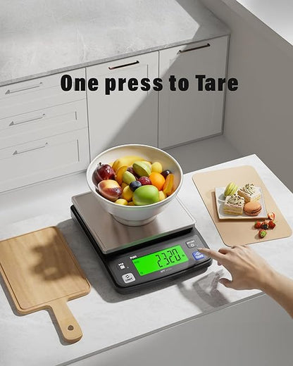 Polit KPT Digital Kitchen Scale – 0.5g Precision 13lb/6kg Food Scale with Stainless Steel Tray, Dual Power and Counting Mode for Cooking, Baking, Meal Prep and Seed or Hardware Uses