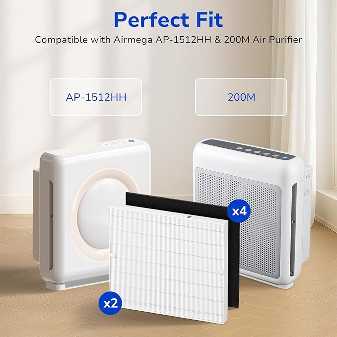 Fil-fresh 2-Pack Airmega AP-1512HH Filter Replacement for Coway Air Purifier
