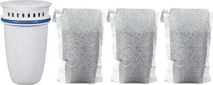 Brita Refillable Filter Starter Kit for Pitchers and Dispensers, BPA-Free, 80% Less Plastic*, Each Lasts Two Months, Includes 1 Shell and 3 Refillable Water Filters