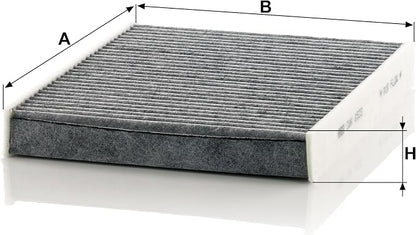 Mann Filter CUK 2533-2 Carbon Activated Cabin Filter