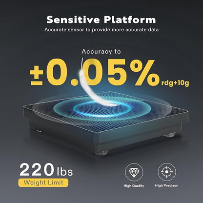 VIVOHOME 220 LBS High Precision Electronic Digital Refrigerant Charging Weight Scale with Case for HVAC A/C