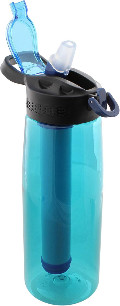 SDS Water Filter Bottle - Filtering Water Bottle Filter Travel Accessory for Safe Drinking Camping Water Purifier