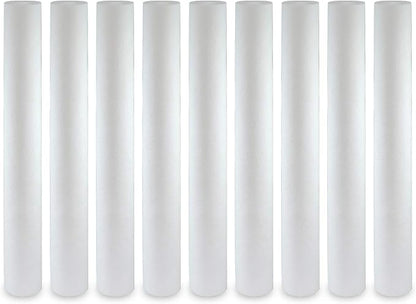 Max Water Slim Blue 5 Micron 20 inch x 2.5 inch Whole House Melt-Blown Polypropylene Sediment Water Filter Replacement Cartridge (Pack of 9)