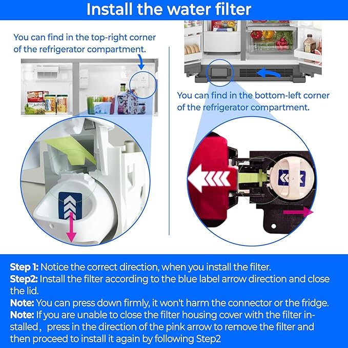 Waterdrop EDR1RXD1 Replacement for Everydrop® Filter 1, W10295370A, EDR1RXD1B, P8RFWB2L, P4RFWB, WD-F38, 46-9081, 46-9930 Refrigerator Water Filter, 4 Pack