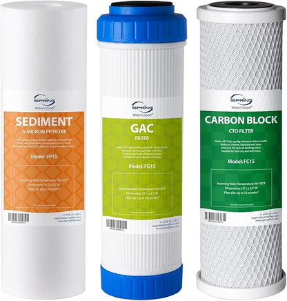 iSpring RCC7AK-UVF3 Value Pack, Alkaline UV 7-Stage Under Sink Reverse Osmosis Water Filter System, Patented Easy-Mount Faucet for Effortless Installation, Additional 3 Pre-Filters Included