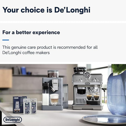 De'Longhi EcoDecalk Descaler, Eco-Friendly Universal Descaling Solution for Coffee & Espresso Machines, 2-Pack (1 use per pack)