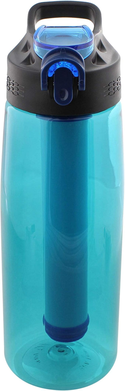SDS Water Filter Bottle - Filtering Water Bottle Filter Travel Accessory for Safe Drinking Camping Water Purifier