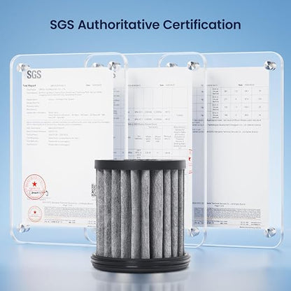 GLACIER FRESH Replacement Cartridge for PC04 Stainless Steel Countertop Water Filtration System, 3 Months/200 Gallons Filter Cartridges, Elarisey™ Filtration Technology, Meeting SGS Standards (1 Pack)