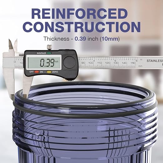 SimPure DB10C Water Filter Housing and 5 Micron 10" x 4.5" PGC Whole House Sediment Carbon Filters