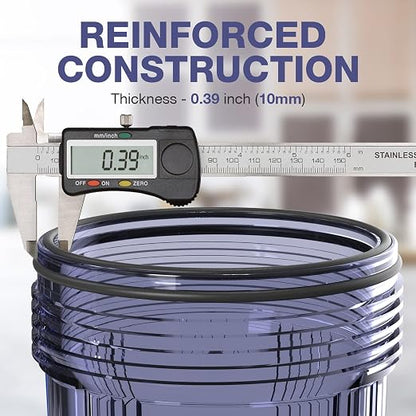SimPure DB10C Water Filter Housing and 5 Micron 10" x 4.5" PGC Whole House Sediment Carbon Filters
