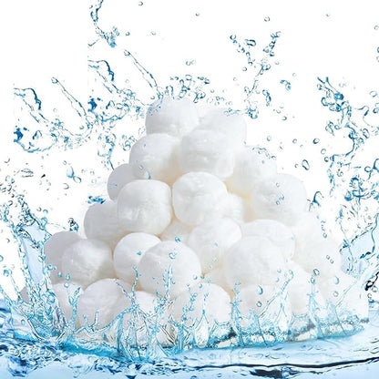 3.09 lb Pool Filter Balls Eco-Friendly Replacement for Sand Filter Sands Reusable Filter Balls for Sand Filter Pumps, Equivalent to 100 lb Silica Sand for Pool Filter