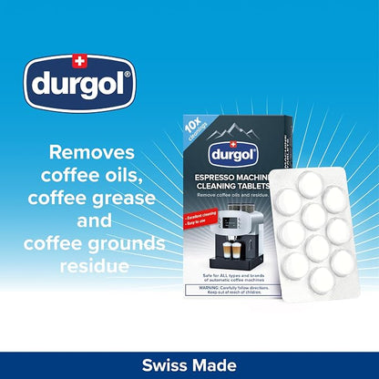 Durgol Espresso Machine and Coffee Maker Cleaning Tablets, 10 count