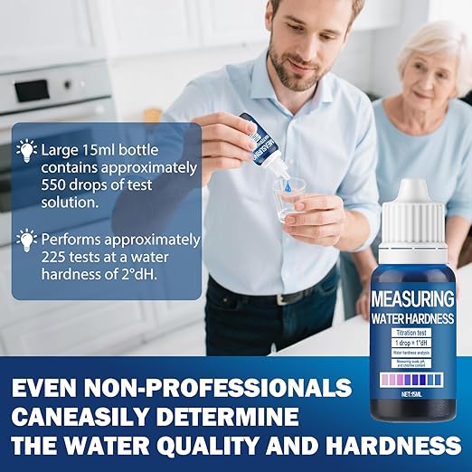Hard Water Test Kit, Water Hardness Test Strips Water Test Rapid Detection Simple Operation Convenient to Carry Wide Range of Applications for Tap water Well water Swimming Pools Spas Aquariums