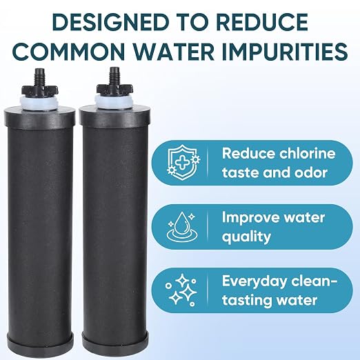 3 Gallon All Glass Gravity-Fed Water Purifier, Countertop Water Filtration System with Wooden Stand, for Home, Emergency & Outdoor Survival
