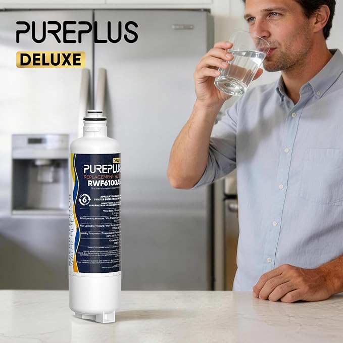 PUREPLUS BORPLFTR50 Replacement for Bosch 11025825 Ultra Clarity Pro Refrigerator Water Filter, Compatible with 12033030, 12028325,11025825, BORPLFTR55, WFC100MF, B36CT80SNS, B36CL80ENS, 2Pack