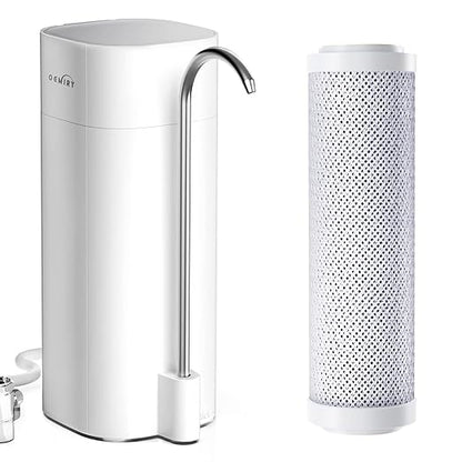 OM-CF02 Countertop Water Filter & OM-CF02 Replacement Filter, Reduces 99.99% Lead, Chlorine, Heavy Metals, Bad Taste & Odor (2 Filters Included)