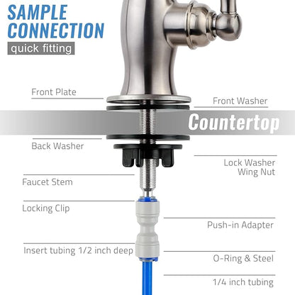 iSpring GK1-ORB Reverse Osmosis Drinking Water Faucet, High Spout RO Faucet for Under Sink Water Filtration Systems Oil Rubbed Black