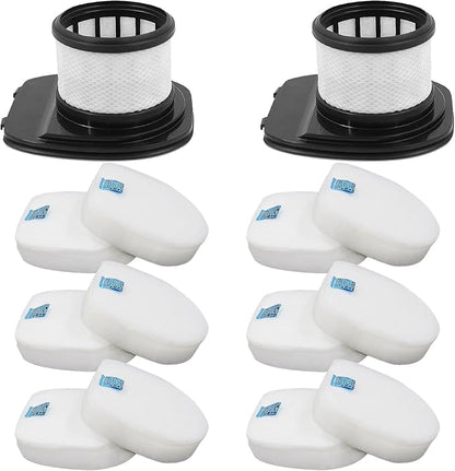 IX141 Filters Fit for Shark IX141 IX140 IZ140 IX142 IZ140C IZ142 UZ145 IZ141C IX141H WZ140 Stick Vacuum, Replace Part 616FJ140 & 617FJ140, 2 Pack HEPA + 6 Pack Foam Felt Filter Kit with Cleaning Brush