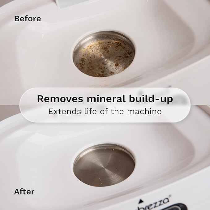 Baby Brezza Descaler 8 oz. Made in USA. Universal Descaling Solution for Baby Brezza and other baby appliances. Removes mineral build-up and extends your machine’s lifespan
