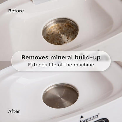 Baby Brezza Descaler 8 oz. Made in USA. Universal Descaling Solution for Baby Brezza and other baby appliances. Removes mineral build-up and extends your machine’s lifespan