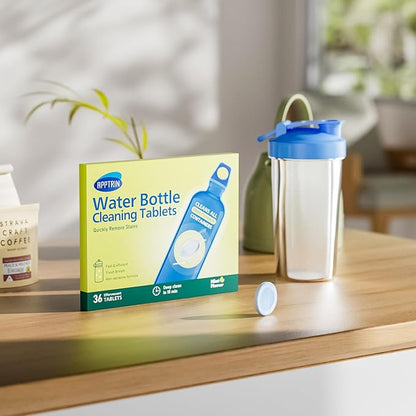 Water Bottle Cleaning Tablets, 36 Pack Bottle Clean Tablet Hydration Bladder Cleansing Tablets for All Plastics and Glass Drinking Containers